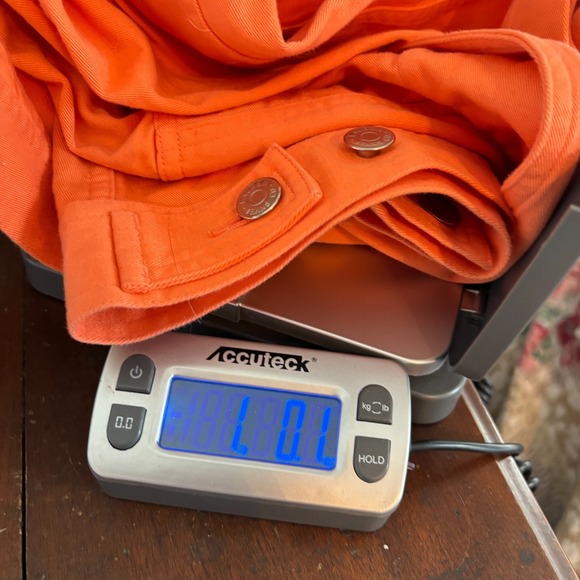 Vtg Ralph Lauren Womens Jacket Denim Orange Small Petite Rustic Cropped‎ 19301x - Picture 11 of 11